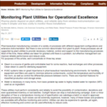 Improving Pharmaceutical and Biotech Plant Utility Performance