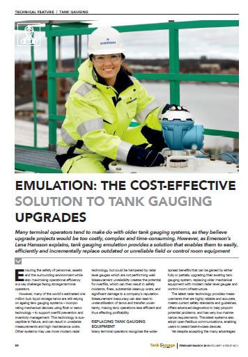 Tank Storage: Emulation--The Cost-Effective Solution to Tank Gauging Upgrades