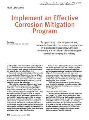 AIChE’s CEP: Implement an Effective Corrosion Mitigation Program