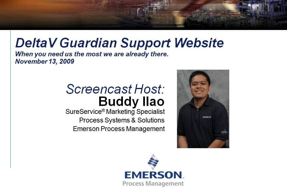 DeltaV Guardian Support Screencast