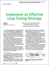 Chemical Engineering Progress: Implement an Effective Loop Tuning Strategy