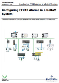 Configuring FF921 Alarms in a DeltaV system