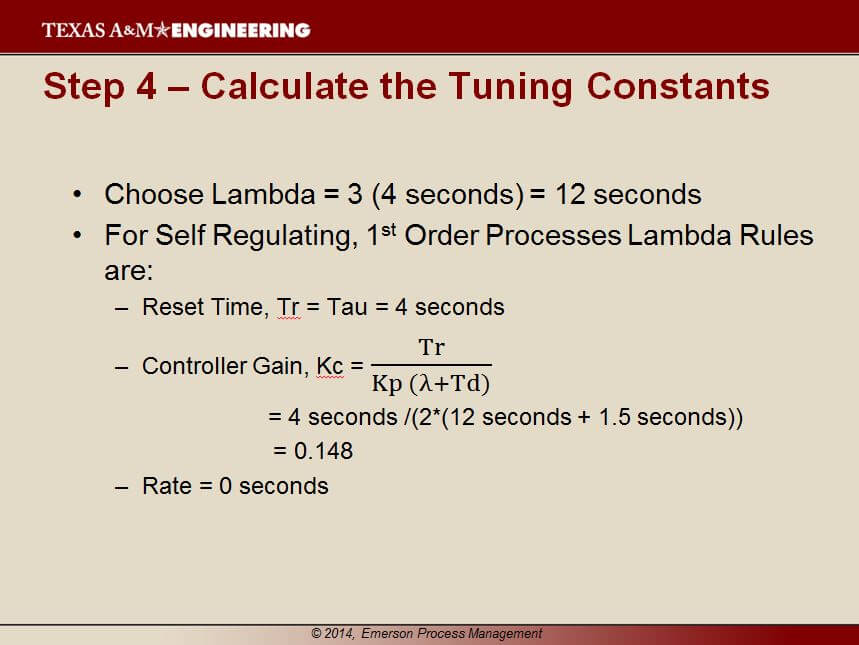 Calculating tuning constants