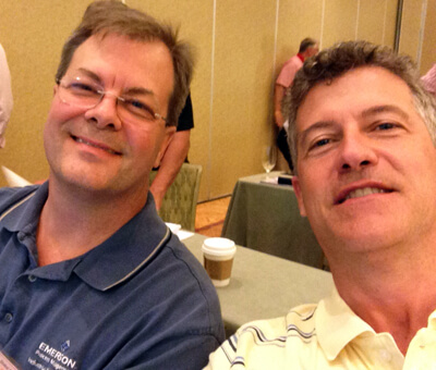 A selfie with Emerson's Scott Pettigrew and Jim Cahill