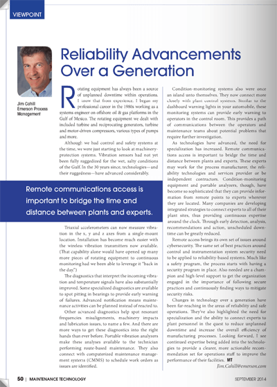 Maintenance Technology magazine - September 2014