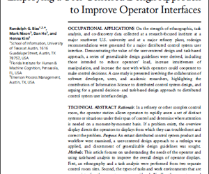 Improving Operator Performance via Human Factors Research