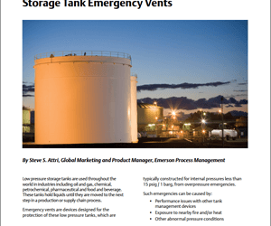 Monitoring Storage Tank Emergency Vents