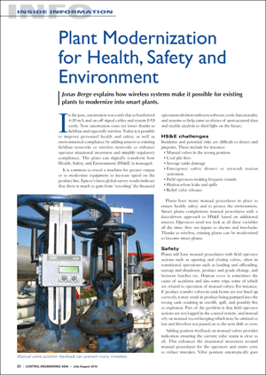 Plant Modernization for Health, Safety and Environment