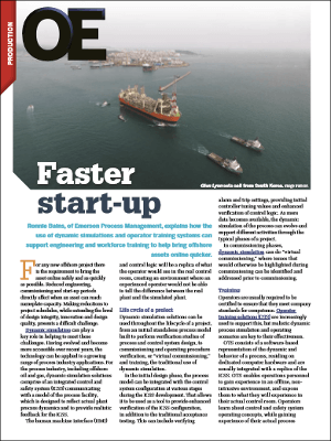 Offshore Engineer: Faster start-up