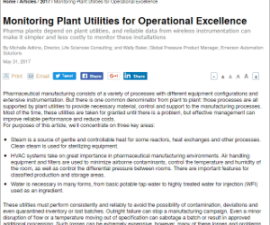 Improving Pharmaceutical and Biotech Plant Utility Performance