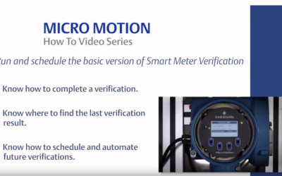 How-To Video on Coriolis and Magmeter Smart Meter Verification