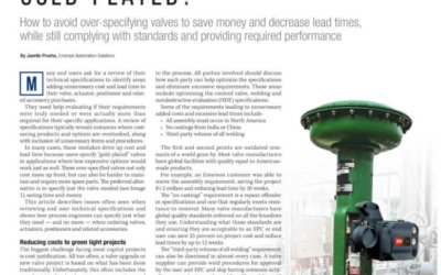 Saving Project Timelines and Costs by Avoiding Control Valve Over-specification