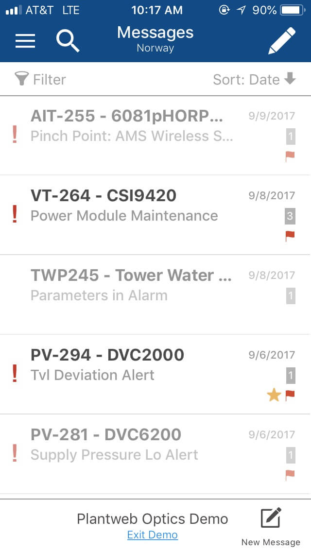 Plantweb Optics mobile application