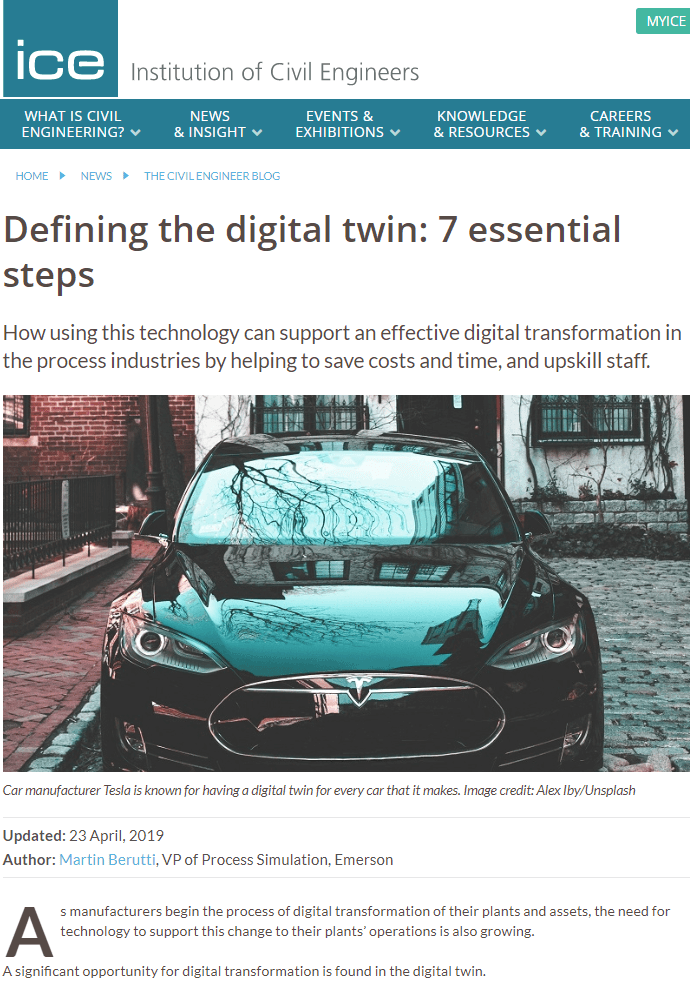 Institution of Civil Engineers--Defining the digital twin: 7 essential steps