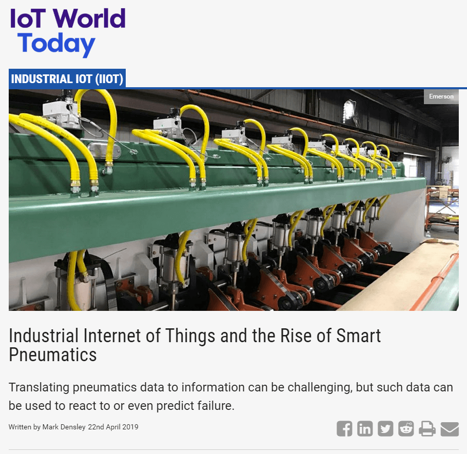 IoT World Today: Industrial Internet of Things and the Rise of Smart Pneumatics