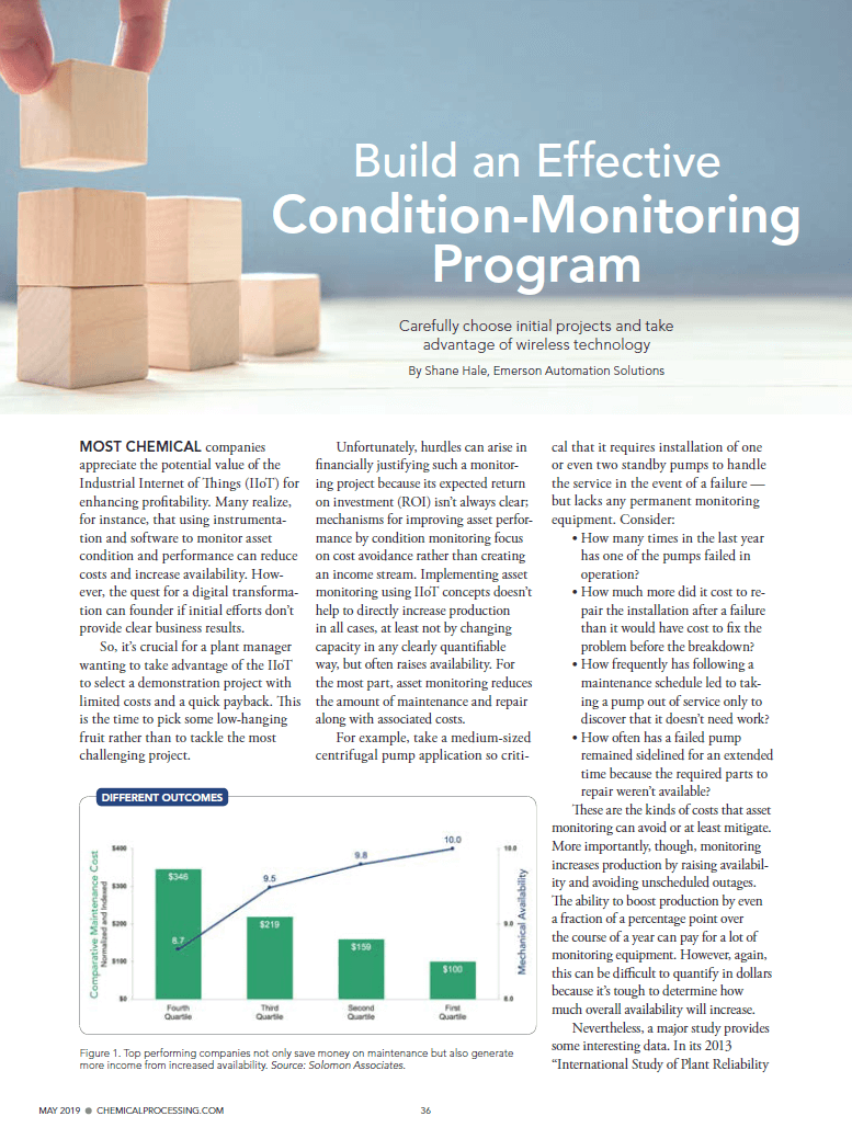 Chemical Processing: Build An Effective Condition-Monitoring Program