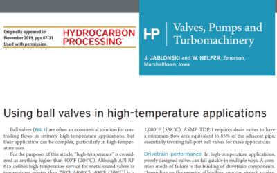 Considerations for Ball Valves in High Temperature Applications