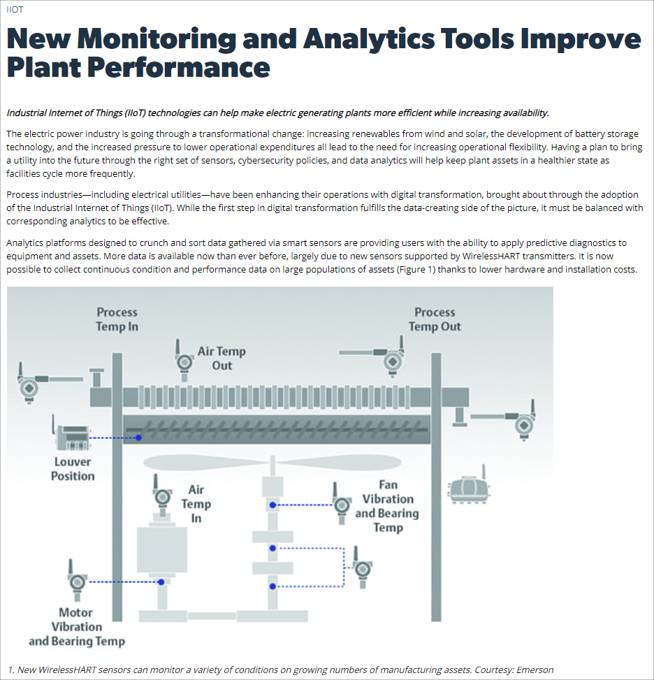 Power: New Monitoring and Analytics Tools Improve Plant Performance