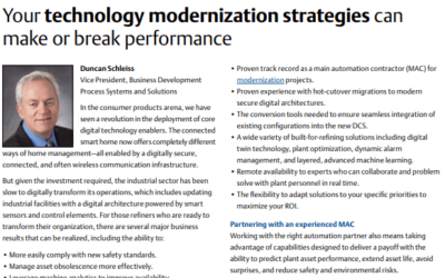 Technology Modernization for Refinery Digital Transformation