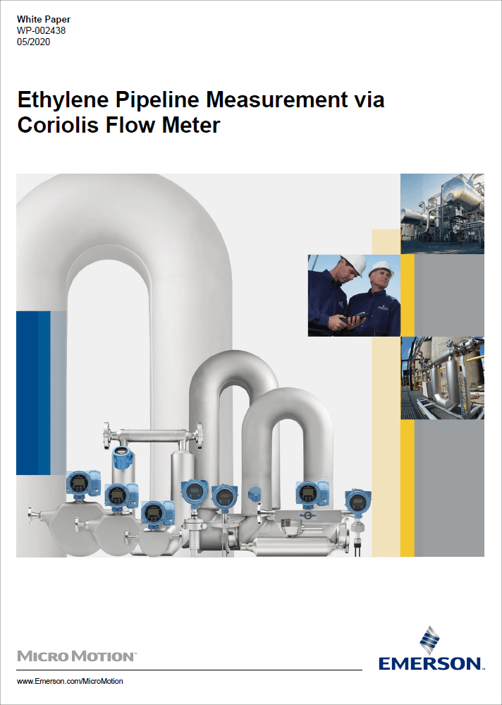 Ethylene Pipeline Measurement via Coriolis Flow Meter whitepaper