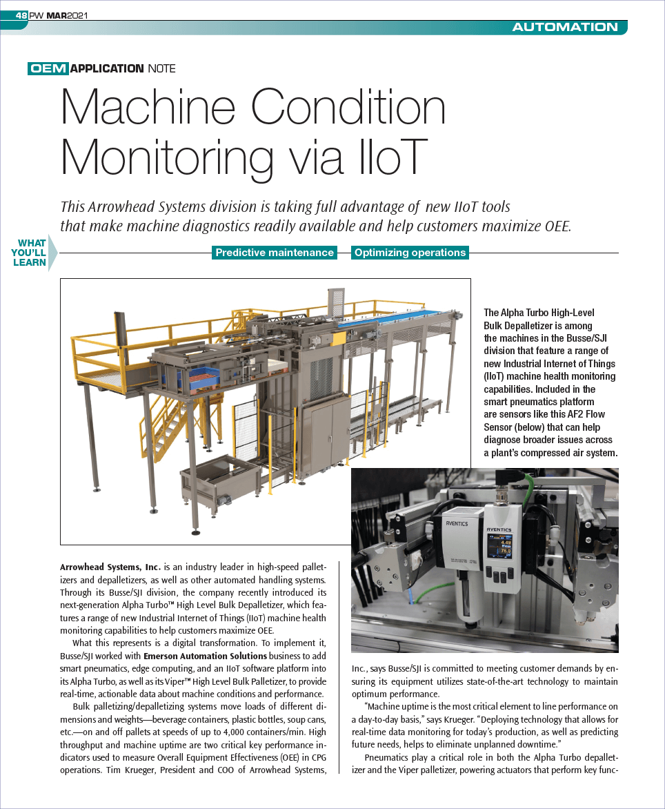 Packaging World: Machine Condition Monitoring via IIoT