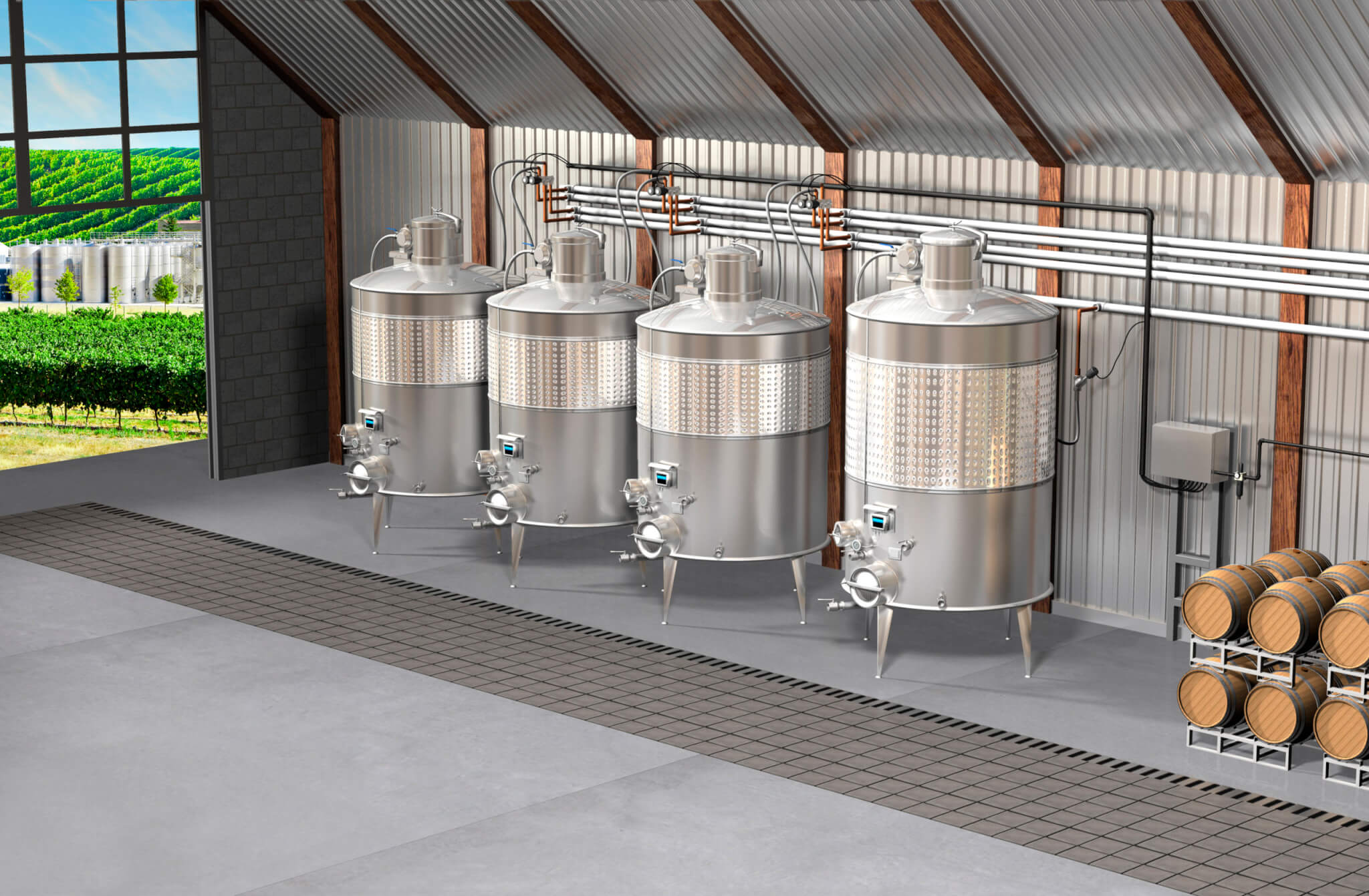 Fermentation Winery Layout