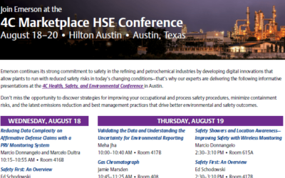 Emerson at August 18-20 4C Health, Safety, Environmental Conference