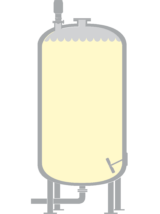 Level measurement in mixing tanks