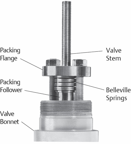 Fisher live-loaded valve packing