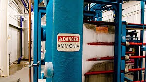 Ammonia hazard safety sign