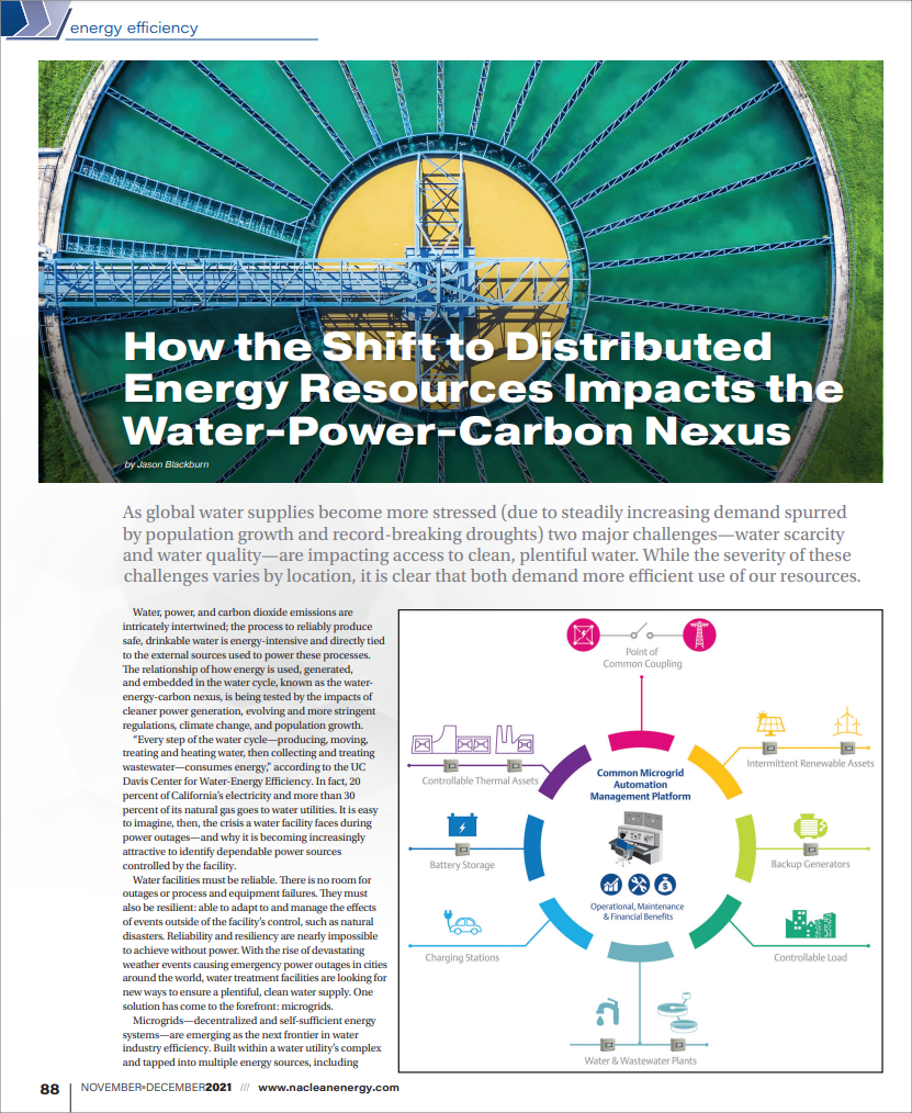 North America Clean Energy: How the Shift to Distributed Energy Resources Impacts the Water-Power-Carbon Nexus