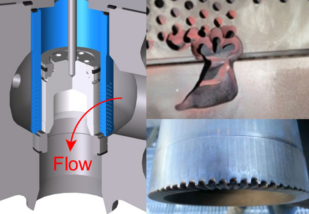 Flow down valve body designs are prone to trim damage as the wet, erosive steam passes through the cage and impacts the seat