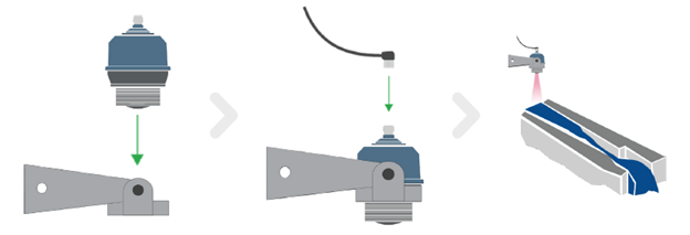 The Rosemount 1208 radar transmitter is easy to install and configure