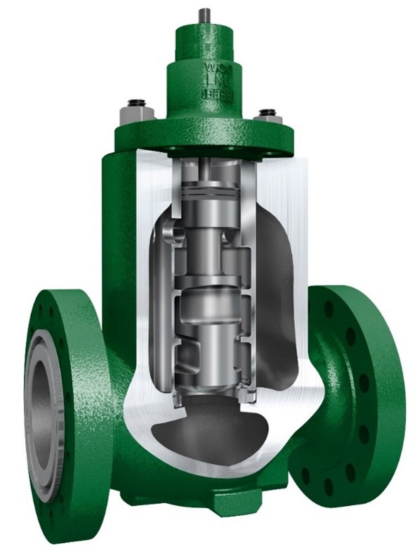 Separator letdown valves require multistage pressure drops, large flow passages, and high-strength alloys to handle the flashing, entrained particulates, and corrosion of this service. Valves such as the Fisher™ DSG-G and Fisher™ NotchFlo DST can be good options. 