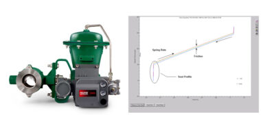 Fisher valve with FIELDVUE DVC6200 Digital Valve Controller and ValveLink Software