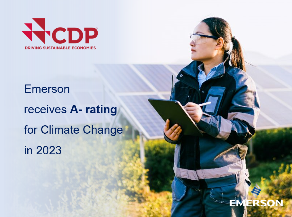 Emerson receives A- rating for Climate Change in 2023