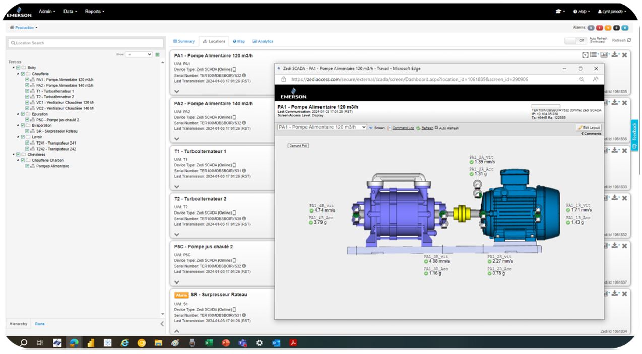 DeltaV SaaS SCADA solution provides a single user interface for all Tereos sites.