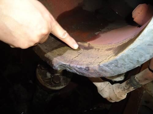 Over temperature damage in pipes.