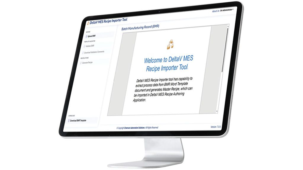 DeltaV MES Recipe Importer Tool