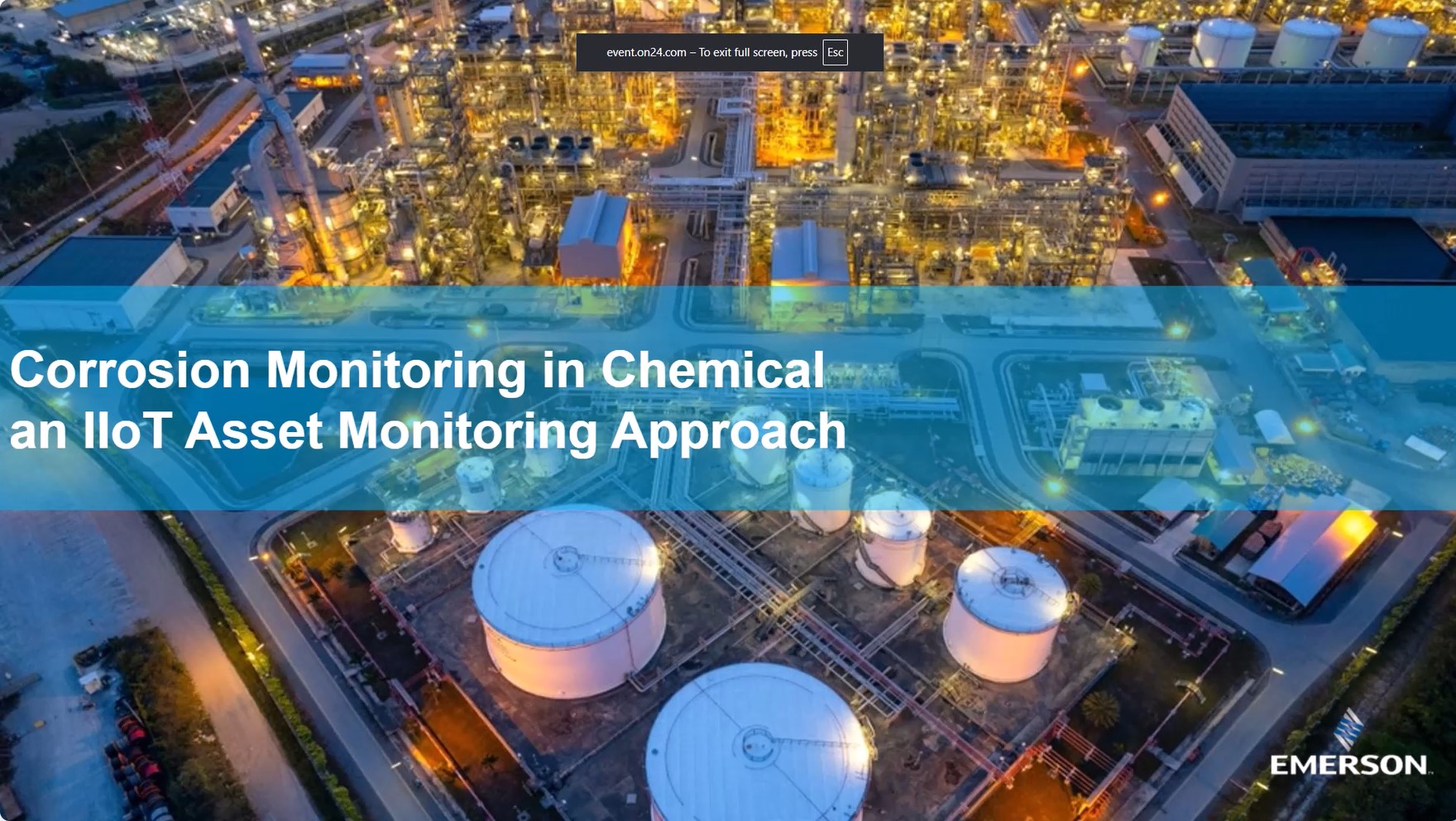 Webinar: Corrosion Monitoring in Chemicals Industry